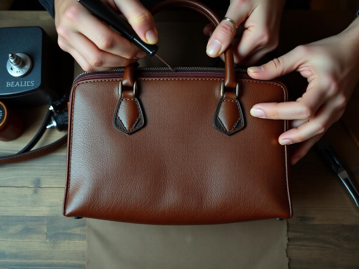 Reparación artesanal de bolsos de piel
